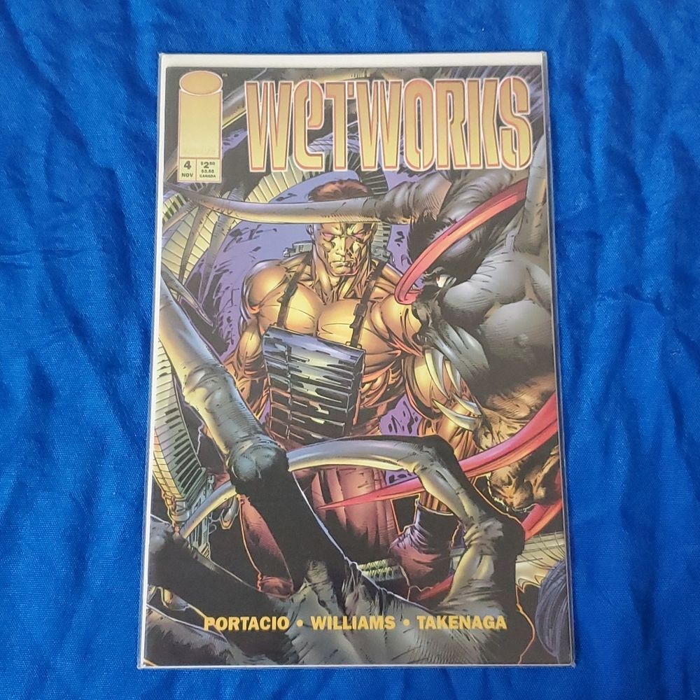Wetworks #4 Cover A 1994 Image Comics Whilce Portacio WildC.A.T.S Cameo Vintage
